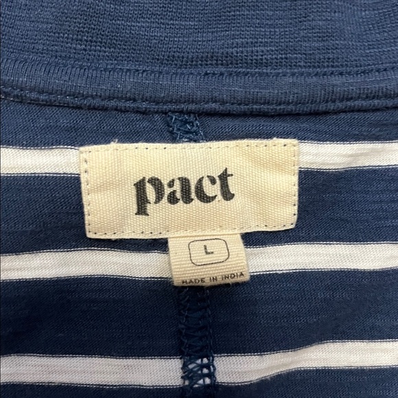 Pact Organic Cotton Stripped Dress Size L - Picture 2 of 7